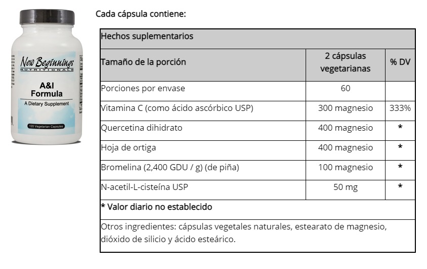 Fórmula A & I x 120 cápsulas