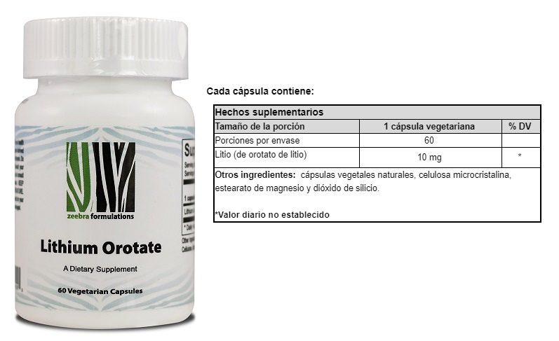 LITIO OROTATO 10MG X 60CAPS