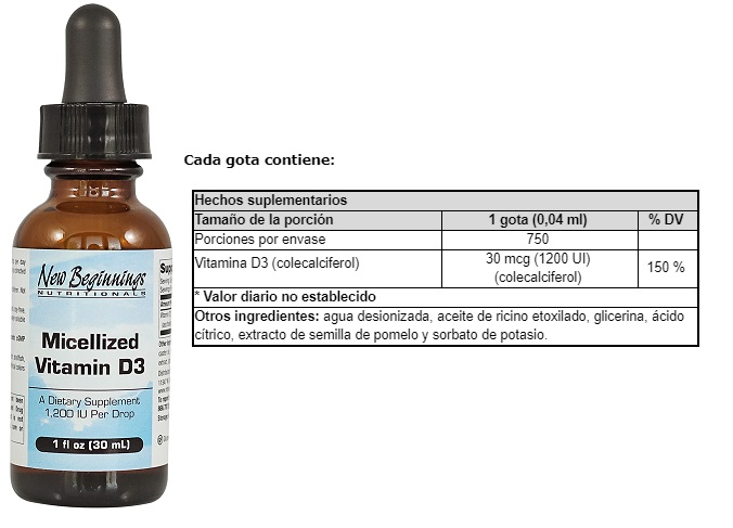 VITAMINA D3 MICELIZADA X 1fl oz