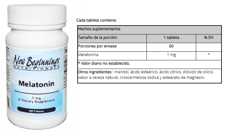 MELATONINA 1MG X 60 CAPS