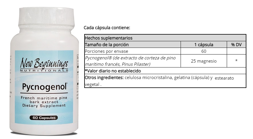 PYCNOGENOL 25MG X 60 CAPS