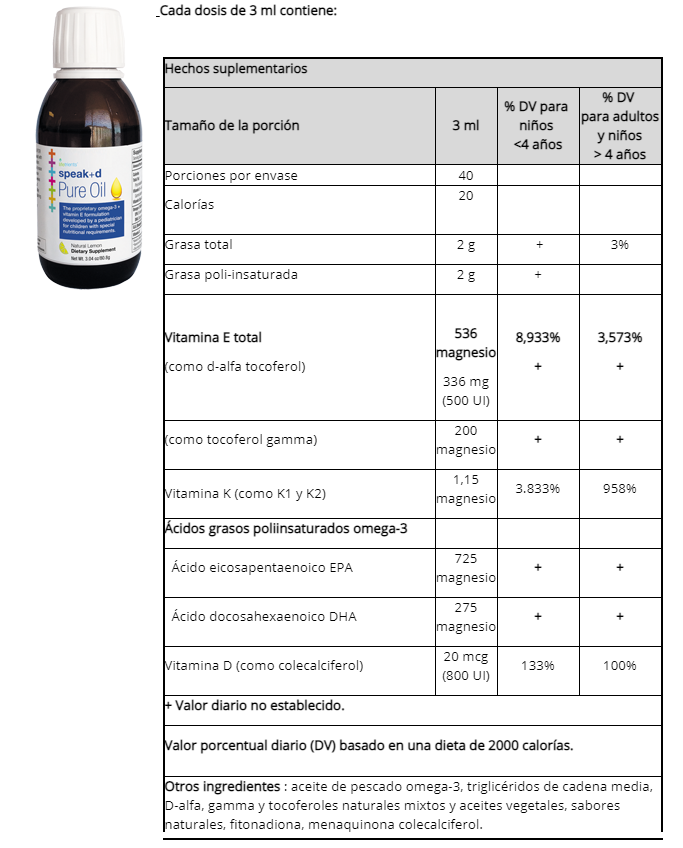 SPEAK + D PURE OIL X 3.04 oz