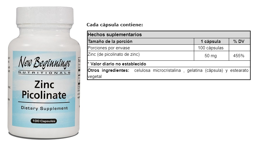 PICOLINATO DE ZINC X 100CAPS