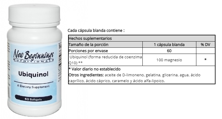 UBIQUINOL 100MG X 60 CAPS