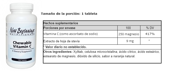 VITAMINA C MASTICABLE X 100 TABS