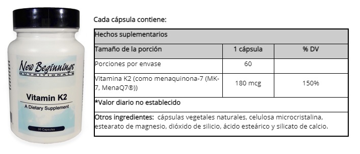 VITAMINA K2 X 60 CAPS