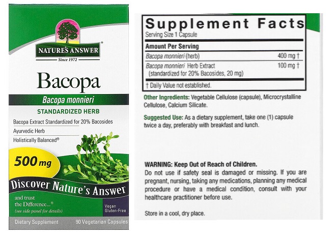 BACOPA 500MG X 90 CAPS