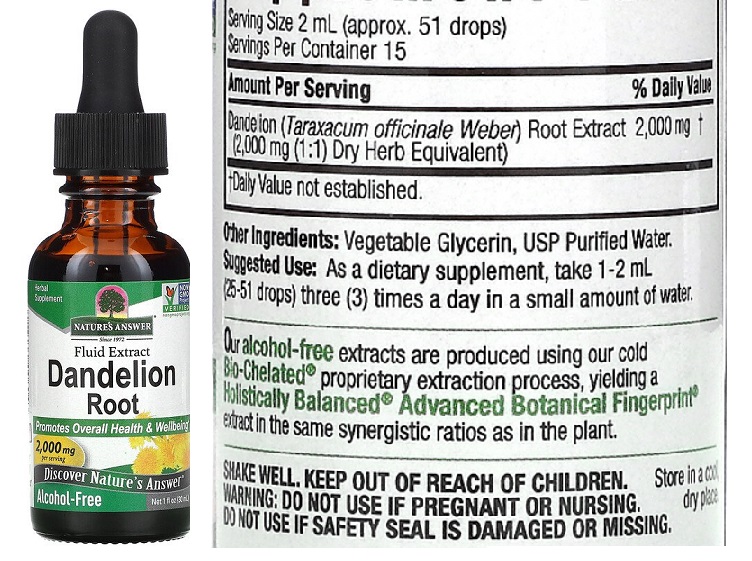 DIENTE DE LEON SIN ALCOHOL LIQUIDO X 30 ML