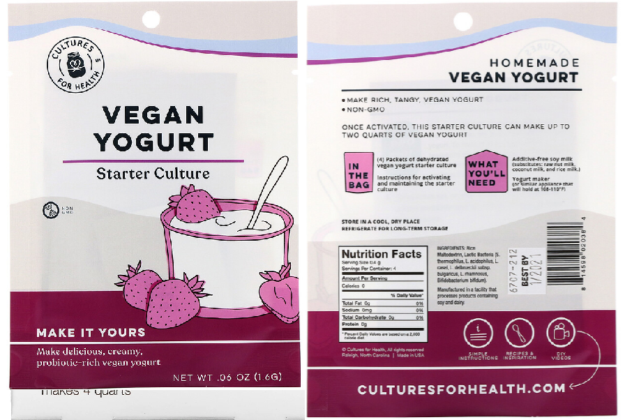 YOGURT VEGANO 4 PAQUETES X 1.6GR