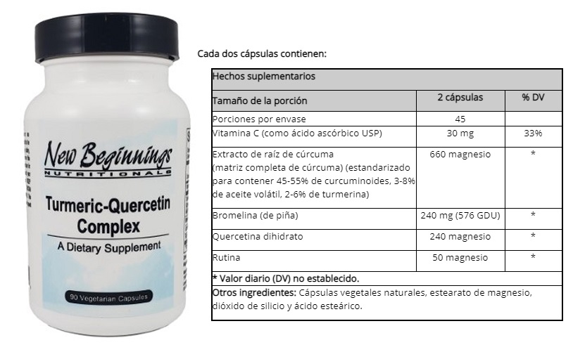 COMPLEJO DE CURCUMA-QUERCETINA X 90CAPS