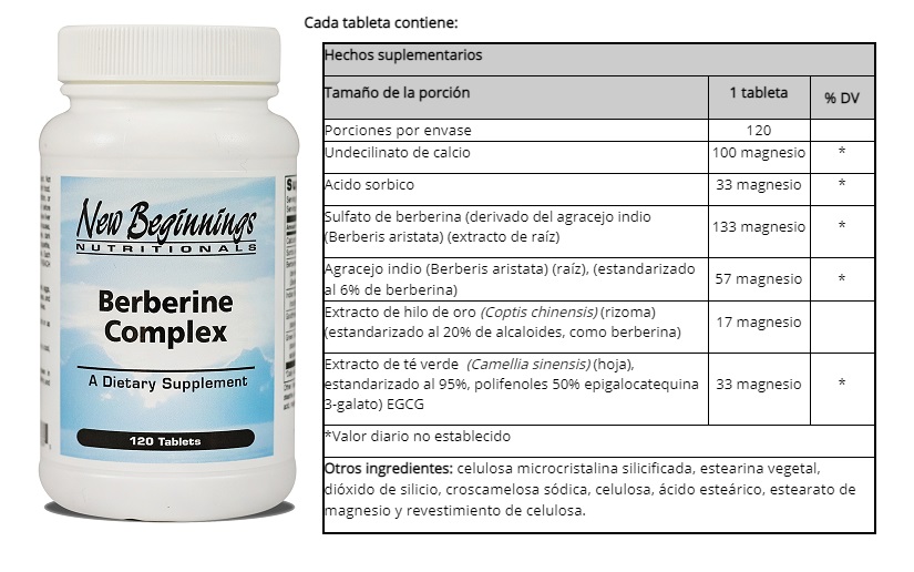 COMPLEJO DE BERBERINA X 120TABLETS