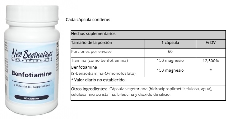 BENFOTIAMINA-VITAMINA B1 X 60CAPS