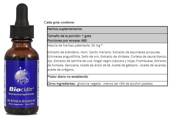 BIOCIDIN FORMULA LIQUIDO X 30 ML