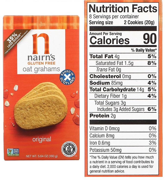 GALLETITAS GRAHAMS DE AVENA NAIRNS X 160GR