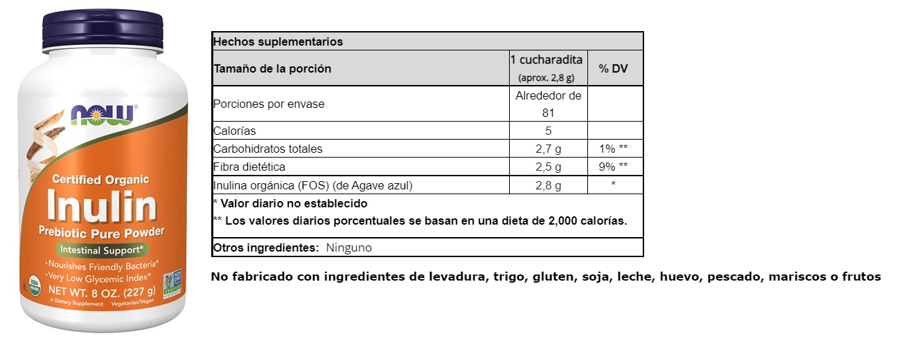 INULINA EN POLVO X 227GR