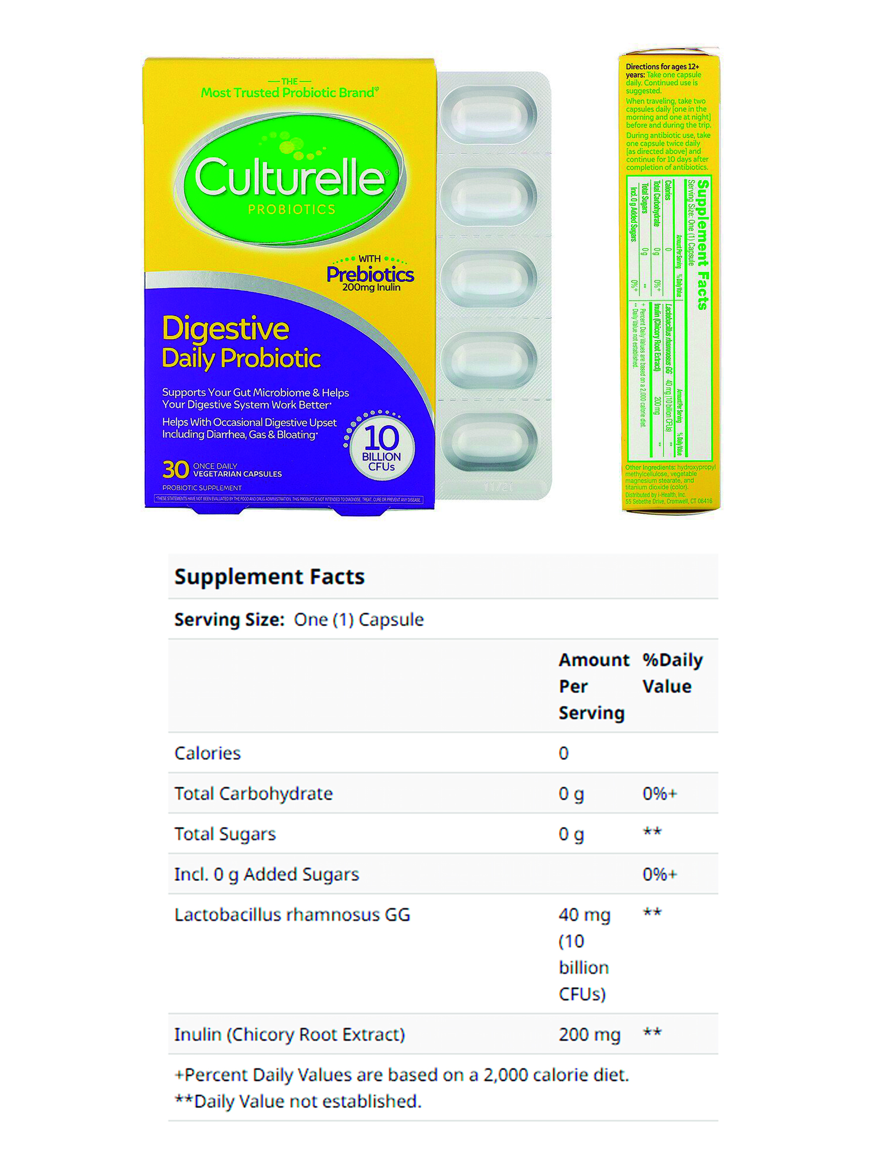 CULTURELLE LACT RHAMNOSUS GG 10 BILL TIENE INULINA