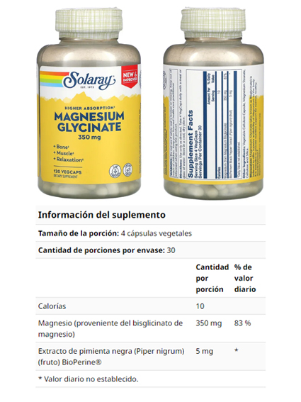 MAGNESIO GLICINATO 350 MG X 120 VEGGIE CAPS