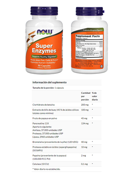 NOW FOODS, SUPER ENZIMAS X 90 CAPS