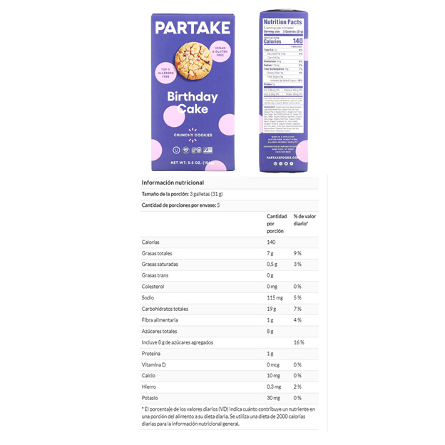 GALLETAS CRUJIENTES,PASTEL DE CUMPLEAÑOS X 156 GR