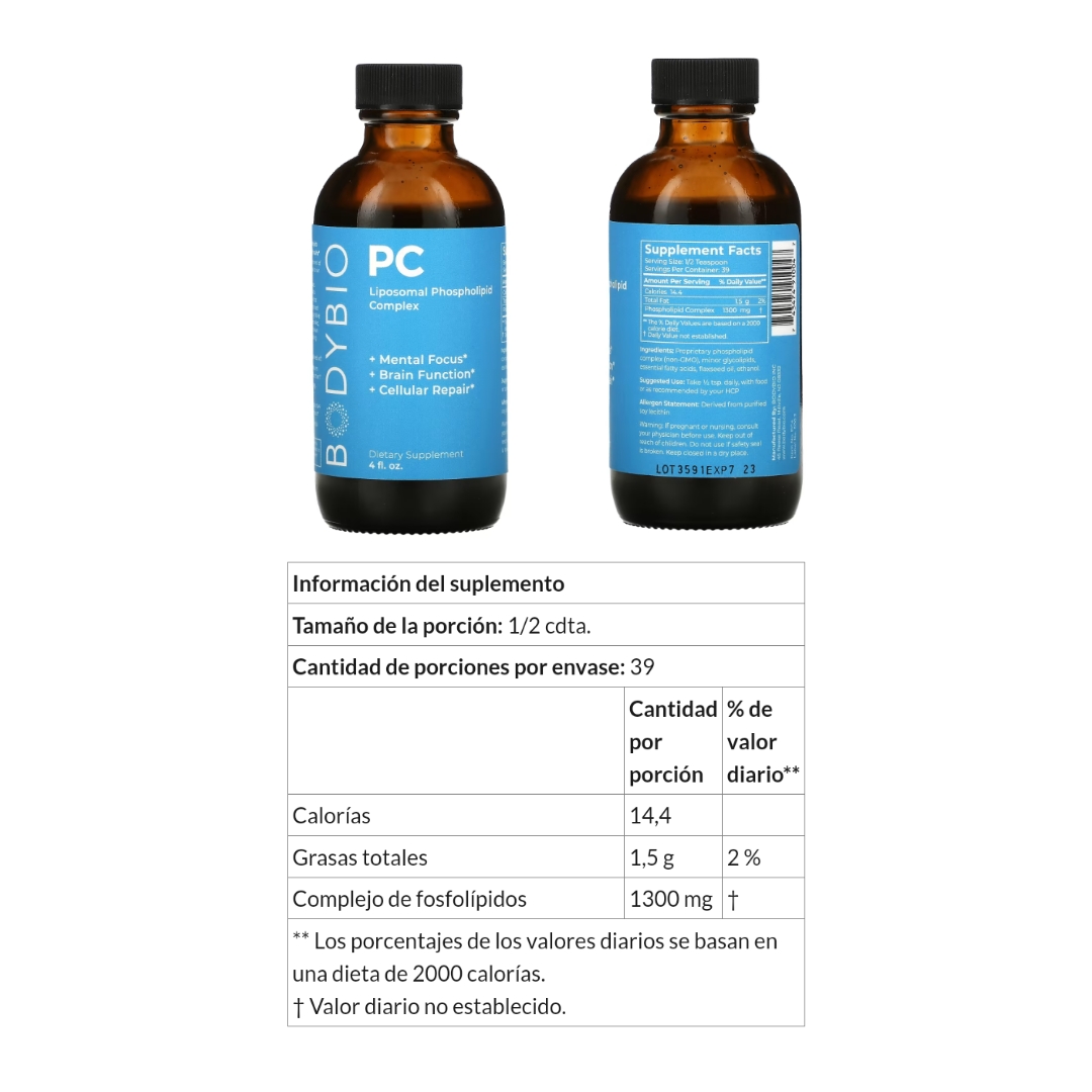 PC COMPLEJO DE FOSFOLÍPIDOS LIPOSOMALES X 4 FL OZ