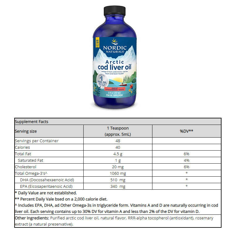 OMEGA 3 SABOR FRUTILLA X 237ML NORDIC NATURALS 