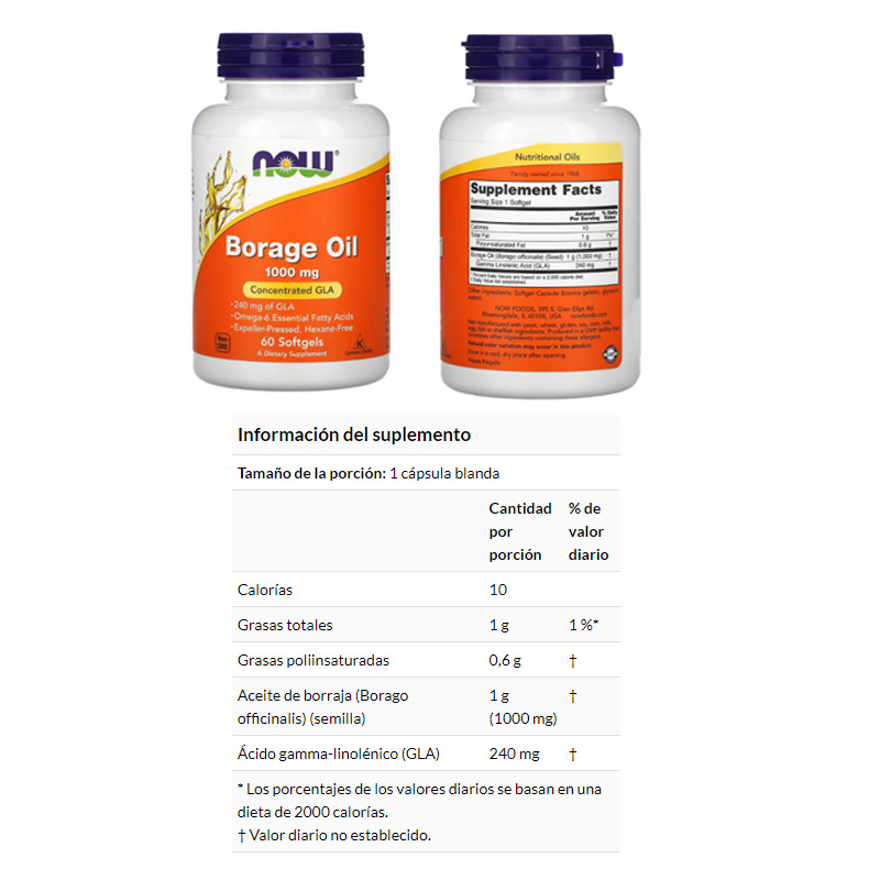 ACEITE DE BORRAJA, GLA CONCENTRADO X 60 CAPS