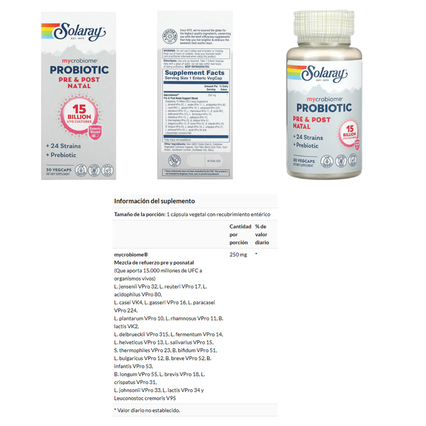 PROBIOTICO MYCROBIONE PRE Y POSNATAL X 30 CAPS
