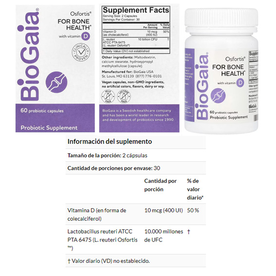 BIO GAIA, OSFORTIS CON VITAMINA D X 60 CAPS